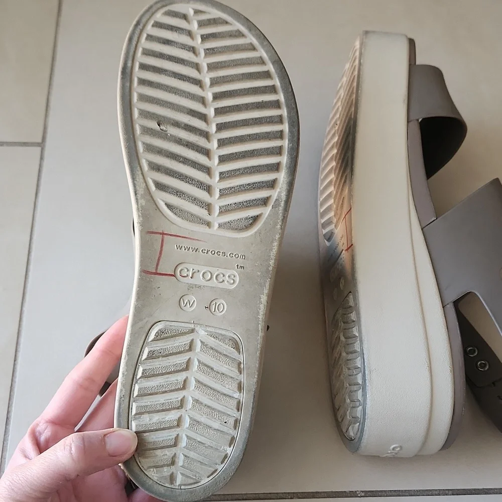 LiteRide By Crocs Tan Platform Strap Shoes Size W10